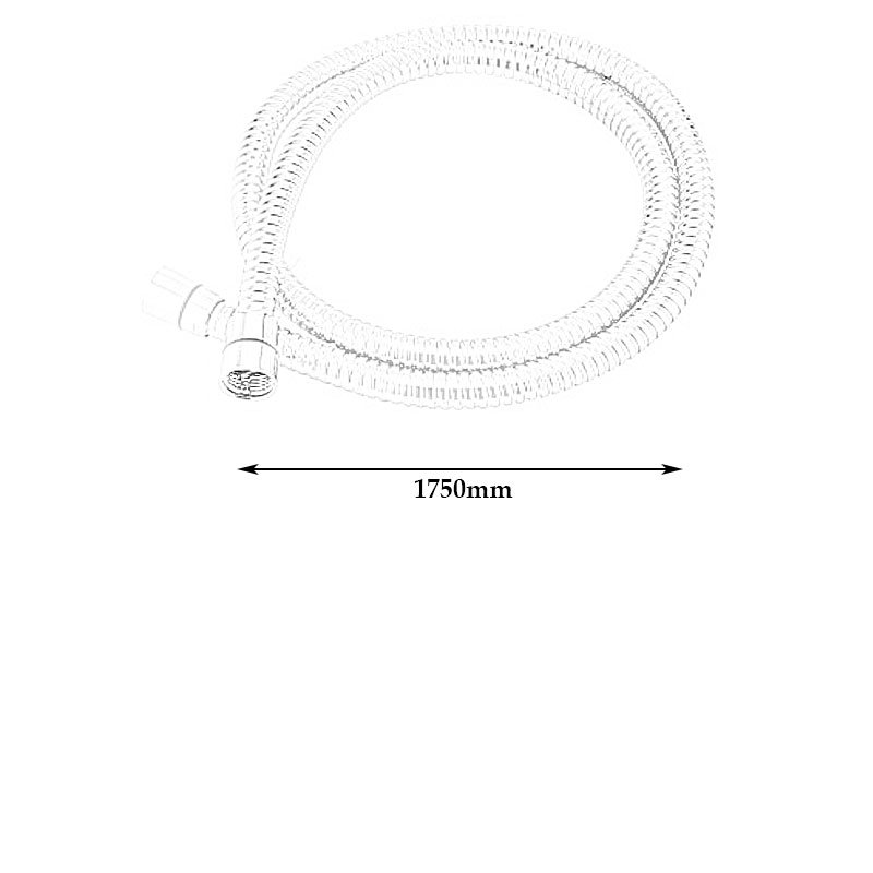 Triton 1.75 Metres Shower Hose - Chrome  | Dimension Image