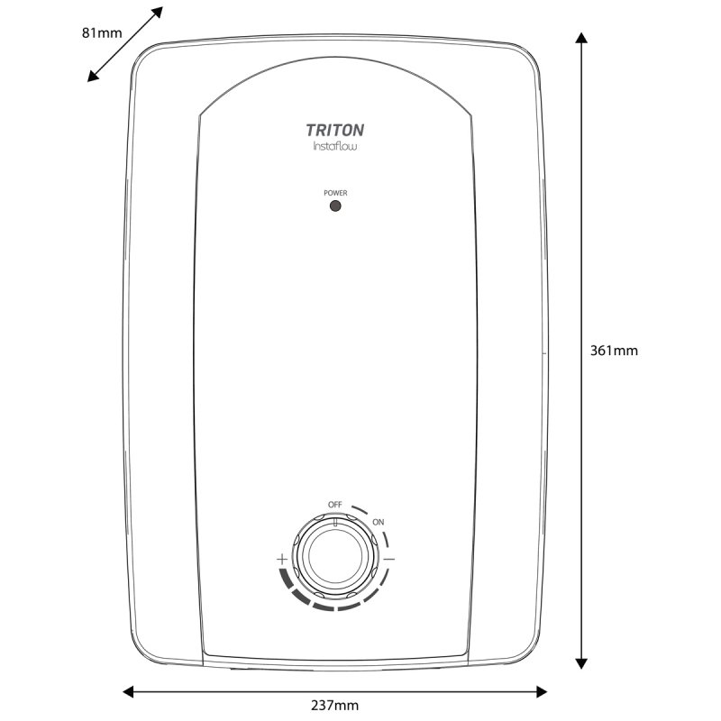 Triton Instaflow 7.7kW Instantaneous Hot Water Heater Under Sink SPINSF07MW
