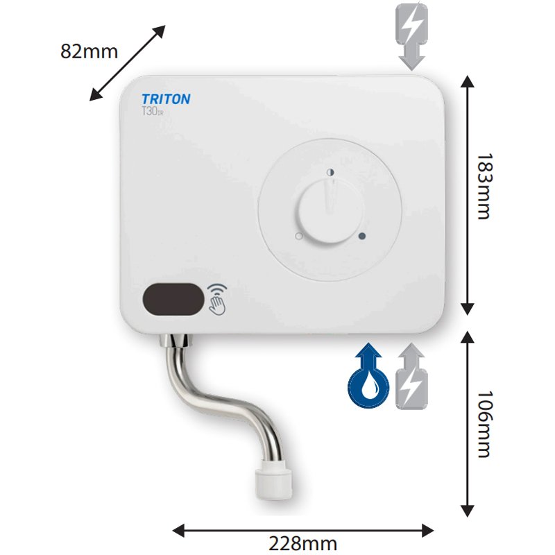 Triton Instaflow T30IR Handwash Water Heater 3kw - White