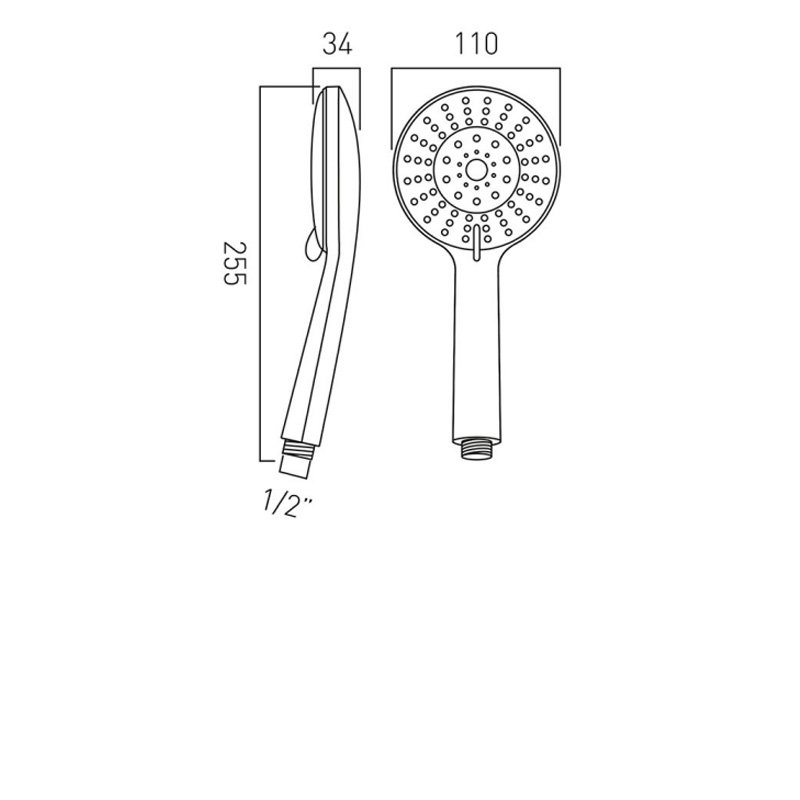 Vado Evolve Shower Handset Four Function EVOHANDSET/MFDBCP