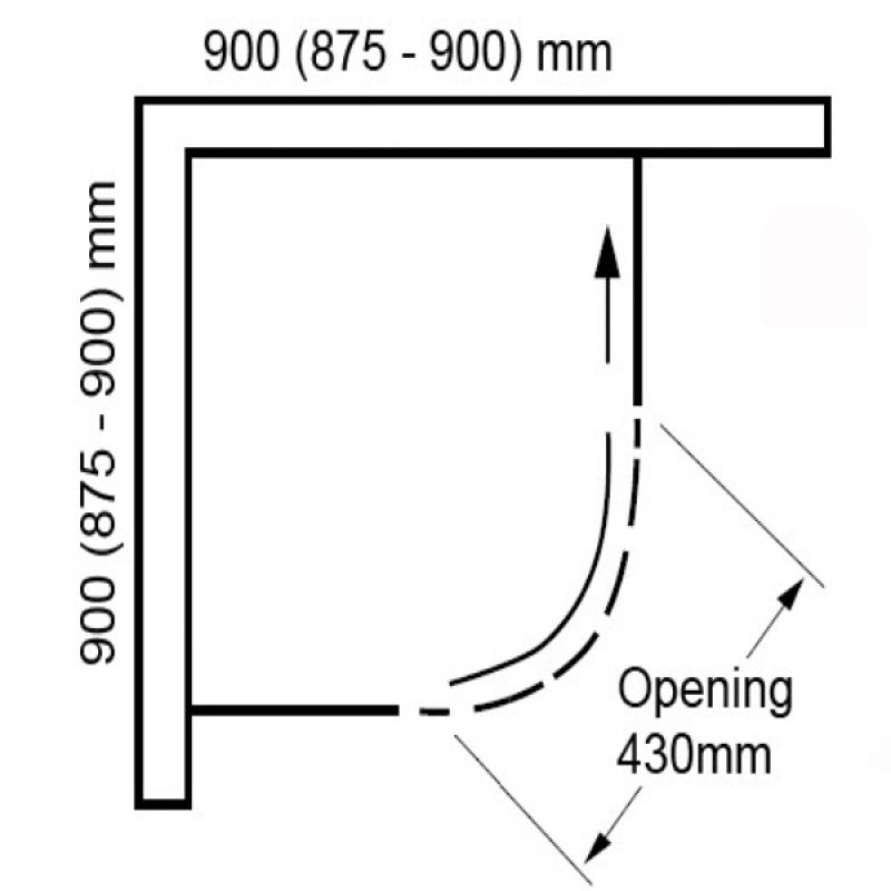 Verona Aquaglass+ Sphere Quadrant Shower Enclosure 900mm x 900mm - 8mm Glass