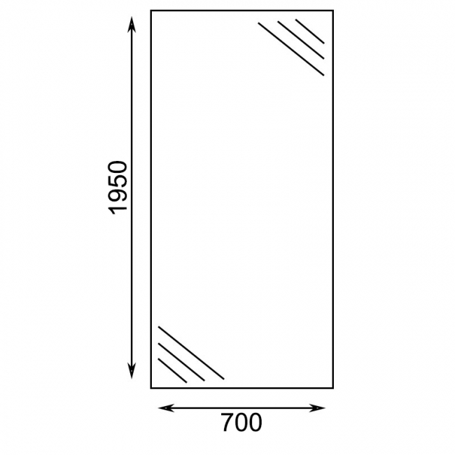 Verona Aquaglass+ Sphere Side Panel 700mm Wide - 8mm Glass