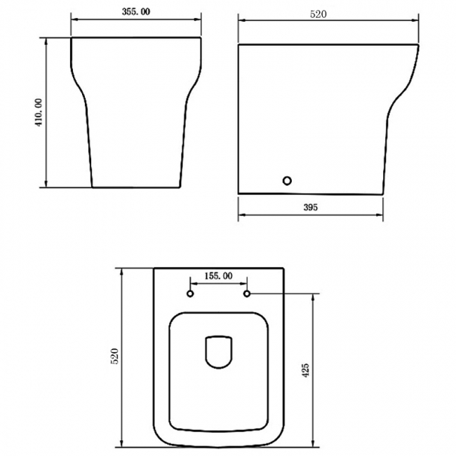 Verona Bella Back to Wall Toilet with Soft Close Seat