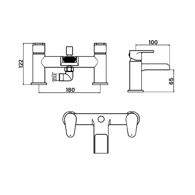 Verona Cascade Waterfall Bath Shower Mixer Tap Pillar Mounted Chrome
