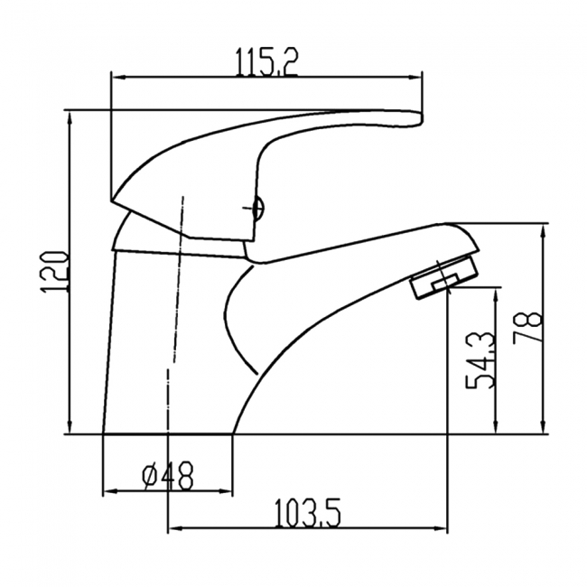 Verona Design Mono Basin Mixer Tap - Chrome