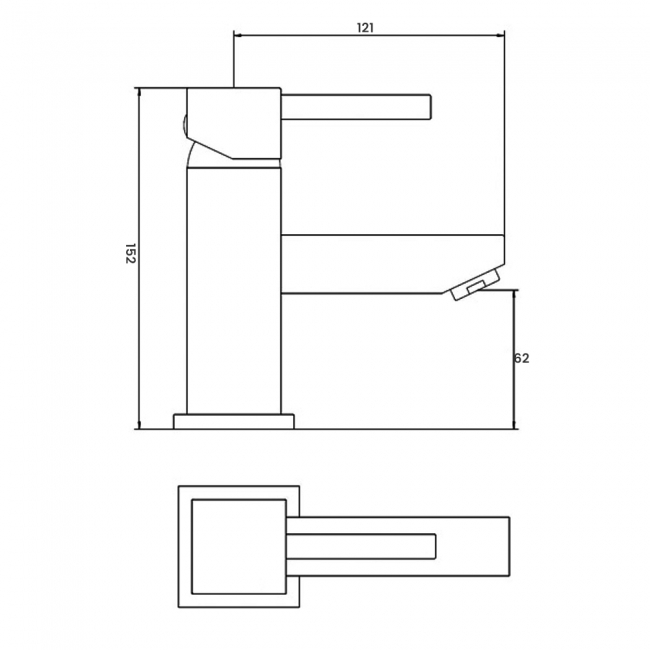 Verona Ixos Basin Mixer Tap with Sprung Waste - Chrome