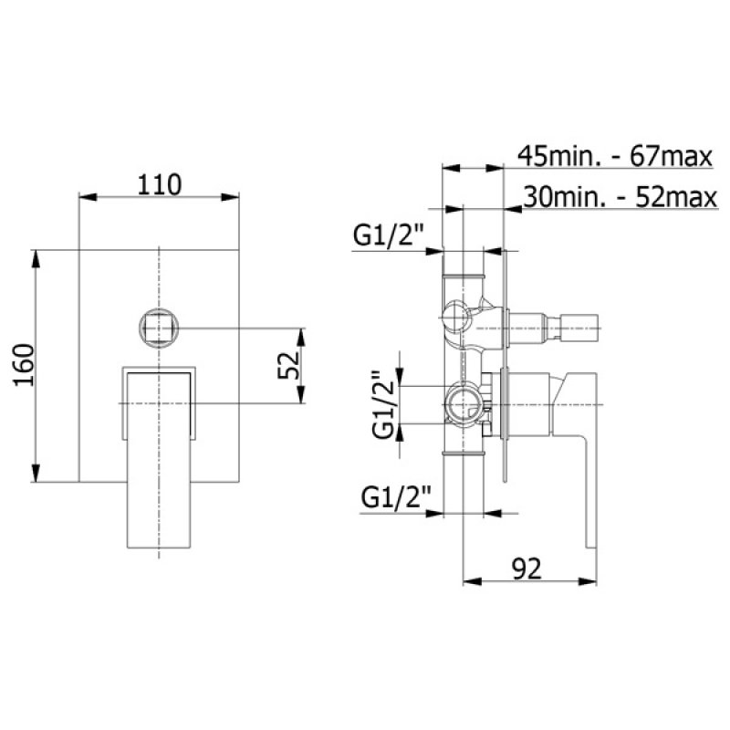 Verona Move Shower Valve FMART9750 Concealed Chrome