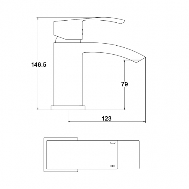 Verona Onyx Basin Mixer Tap - Matt Black