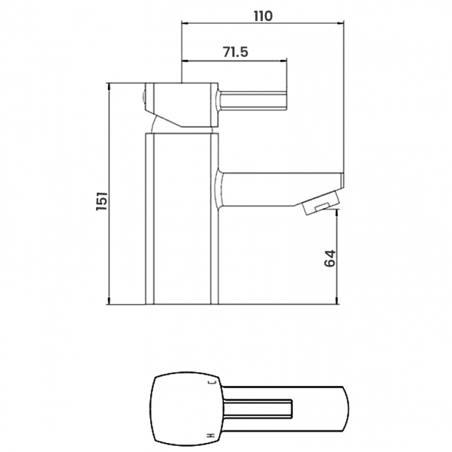 Verona Piazza Mono Basin Mixer Tap - Chrome