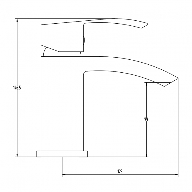 Verona Pure Waterfall Basin Mixer Tap with Sprung Waste - Polished Chrome