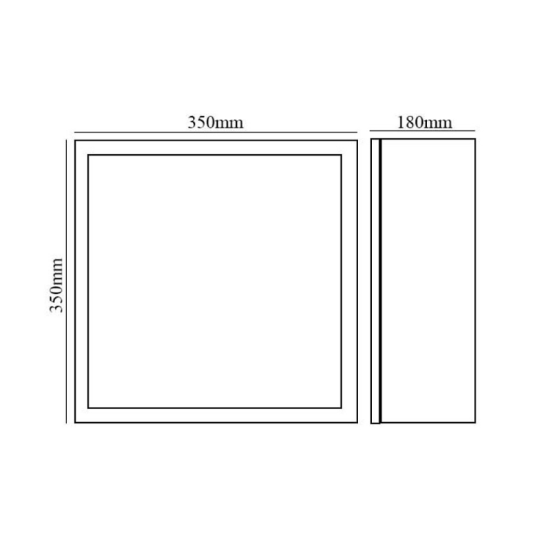 Verona Single Recessed Waterproof Storage Unit - 350 x 350 x 180mm