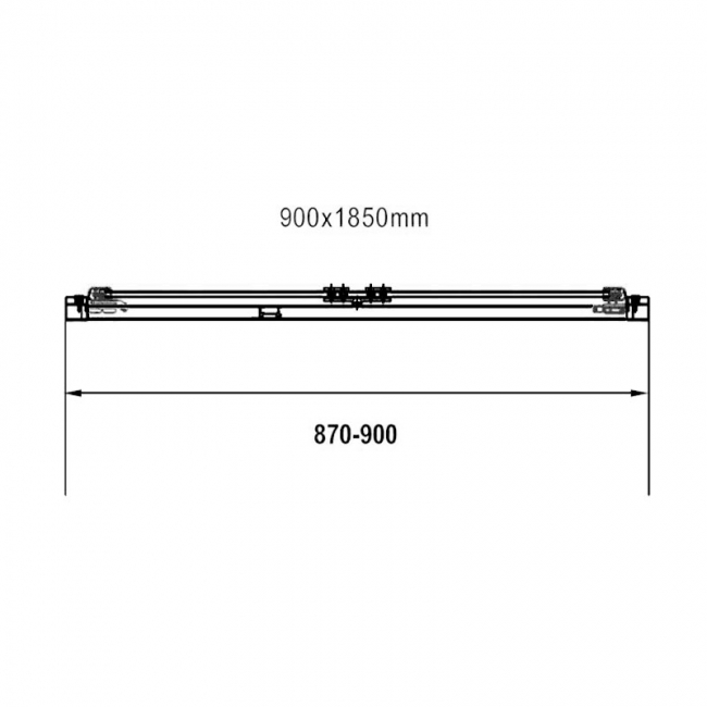 Verona Uno Universal Side Panel 900mm Wide 6mm Glass