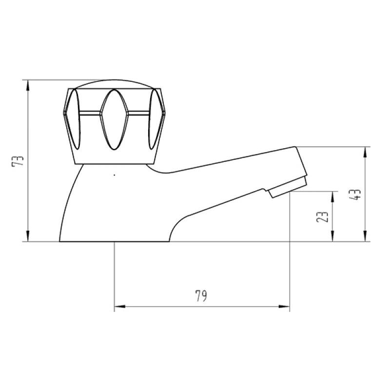 Verona Utility Bath Taps Pair Chrome