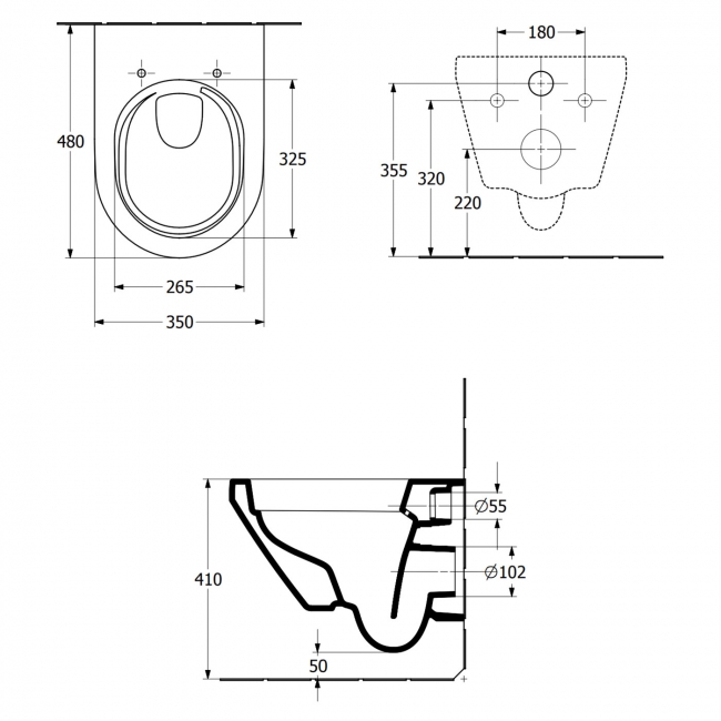 Villeroy & Boch Architectura Round Rimless TwistFlush[e3] Wall Hung Toilet White Alpin - Slim Standard Seat
