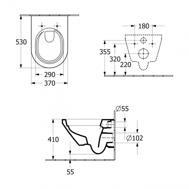 Villeroy & Boch Architectura Round Rimless TwistFlush[e3] Wall Hung Toilet White Alpin - Soft Close Seat