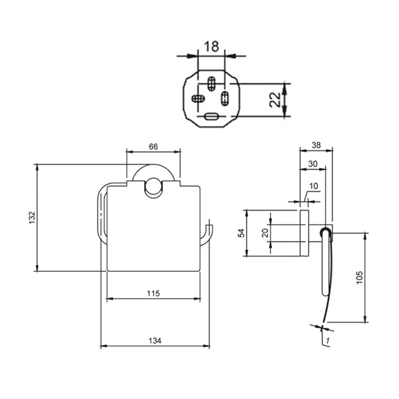 Villeroy & Boch Elements Tender Toilet Roll Holder with Cover - Chrome