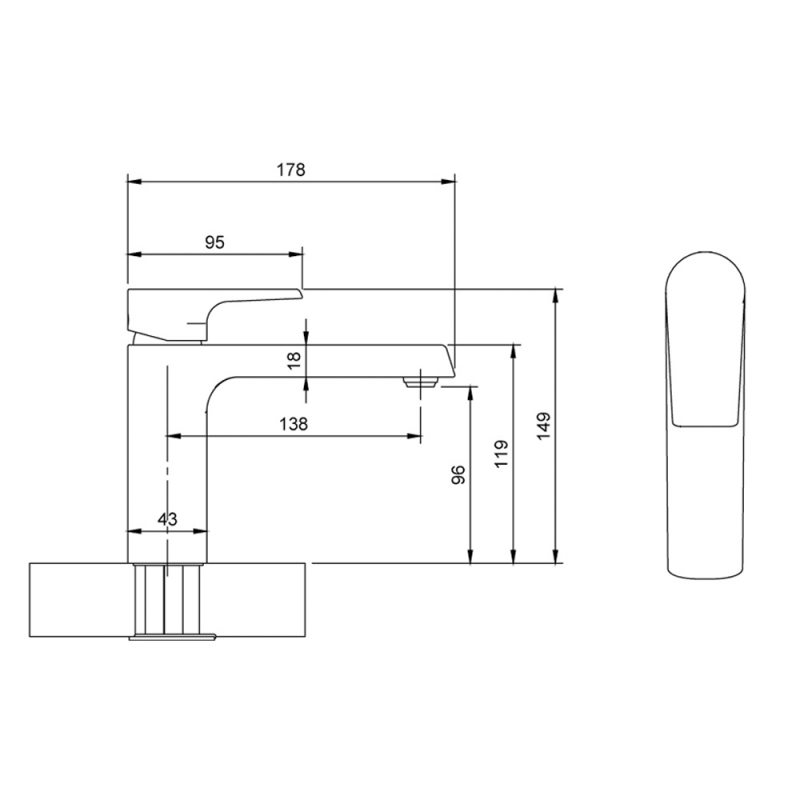Villeroy & Boch Liberty Basin Mixer Tap without Waste - Chrome