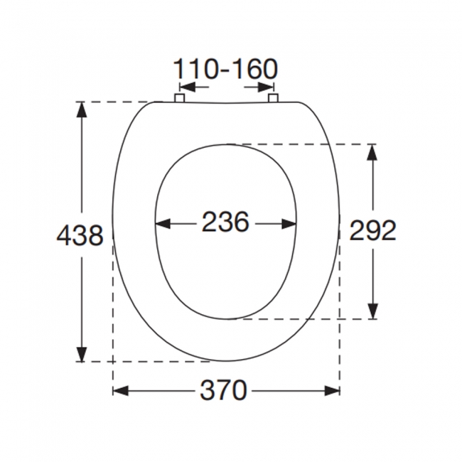 Villeroy & Boch O.novo Standard Toilet Seat and Cover with Universal Institutional Hinge - White Alpin