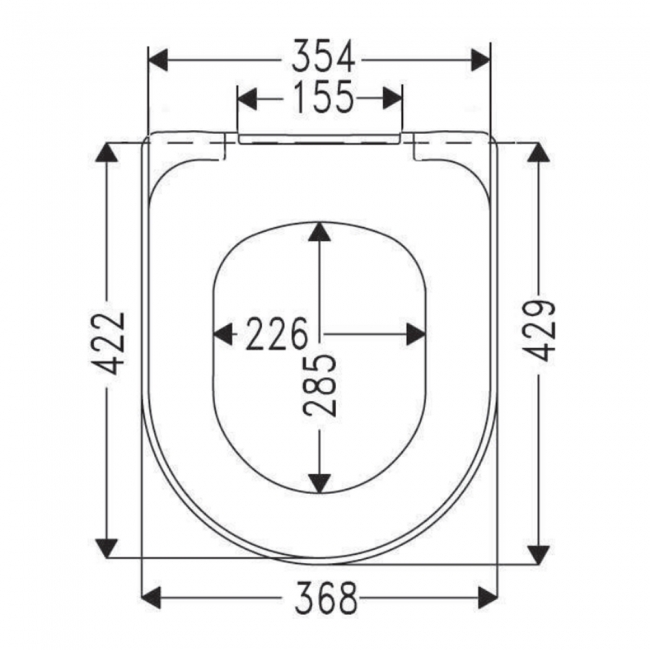 Villeroy & Boch O.novo Quick Release Soft Close Toilet Seat and Cover 445mm Projection - White Alpin