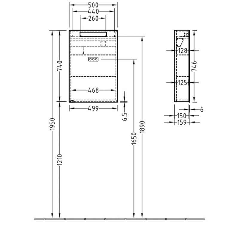 Villeroy & Boch Reflection Bathroom A354G500 500mm Clear