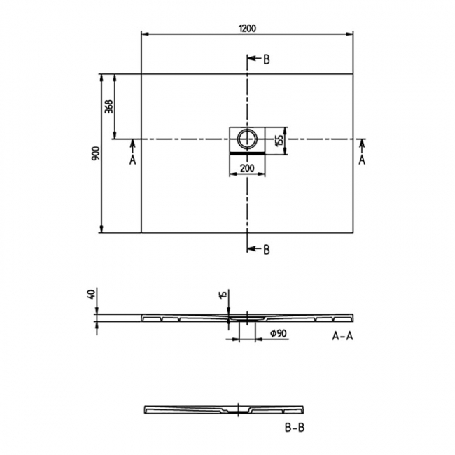 Villeroy & Boch Squaro Infinity White Quaryl Rectangular Shower Tray 1200mm x 900mm