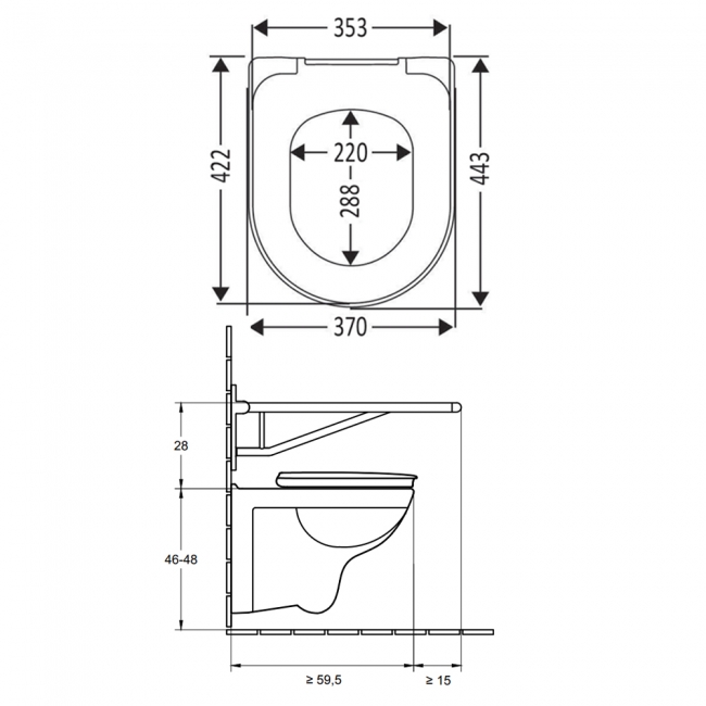 Villeroy & Boch ViCare Soft Close Toilet Seat and Cover with Removable Seat Quick Release - White Alpin AntiBac