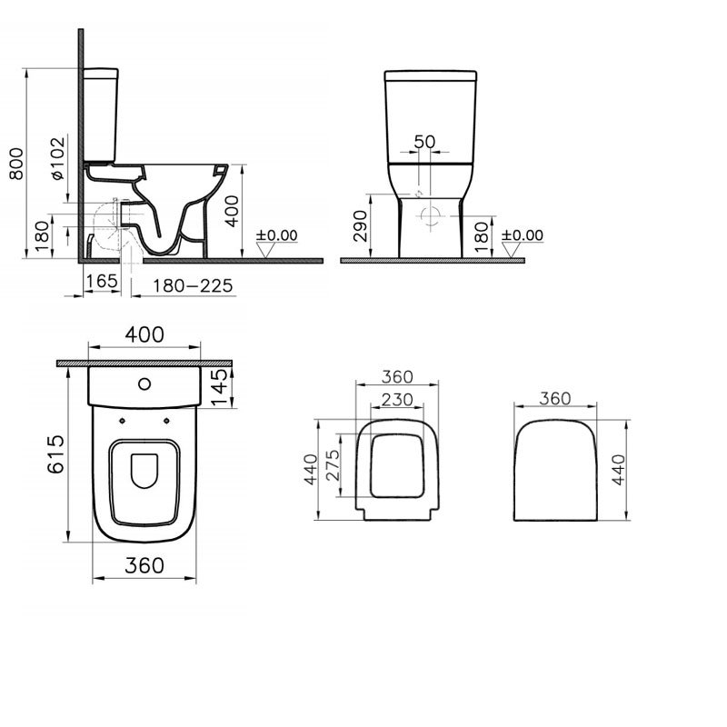 Vitra S20 Toilet 5512L0030585+5514S0035284+77003001 Close