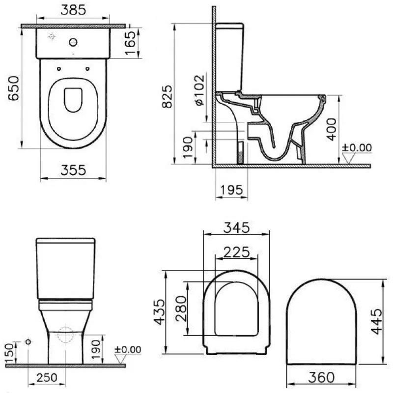 Vitra S50 Toilet 5745B0037200+72003301+5422S0035325 Close