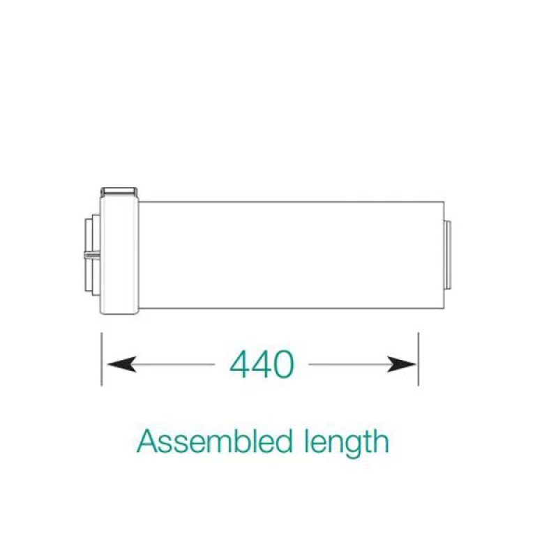 Warmflow HE 500mm Flue Kit Extension Pipe