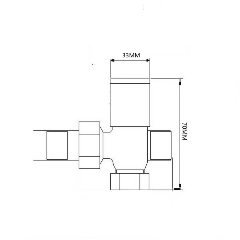 West Cubex Square Straight Radiator Valves Pair Chrome