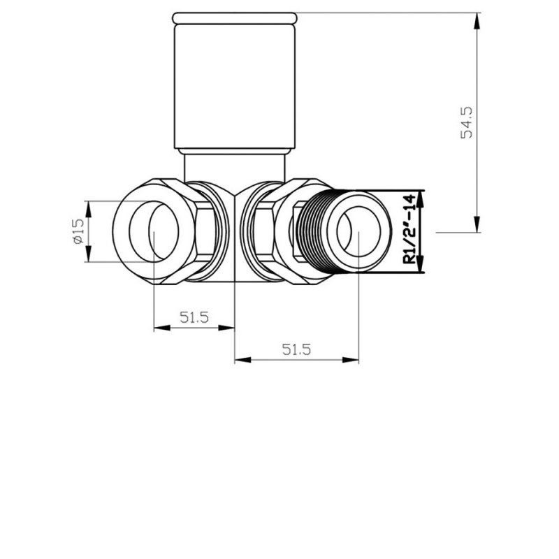 West Milan Corner Radiator Valves Pair Chrome