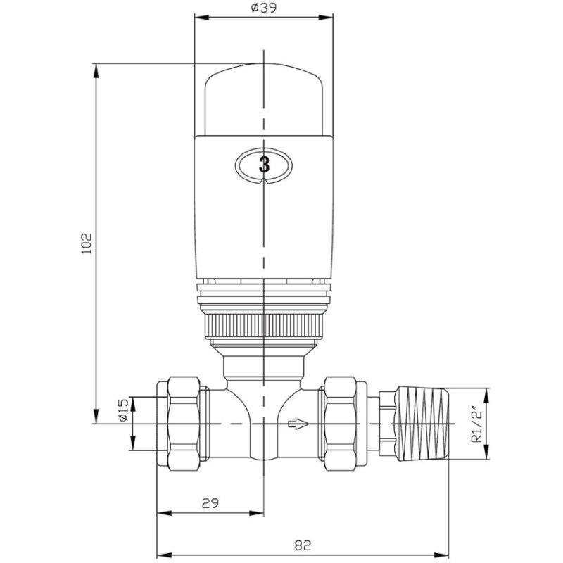 West Elegance TRV Thermostatic Radiator Valve and Lockshield Straight White