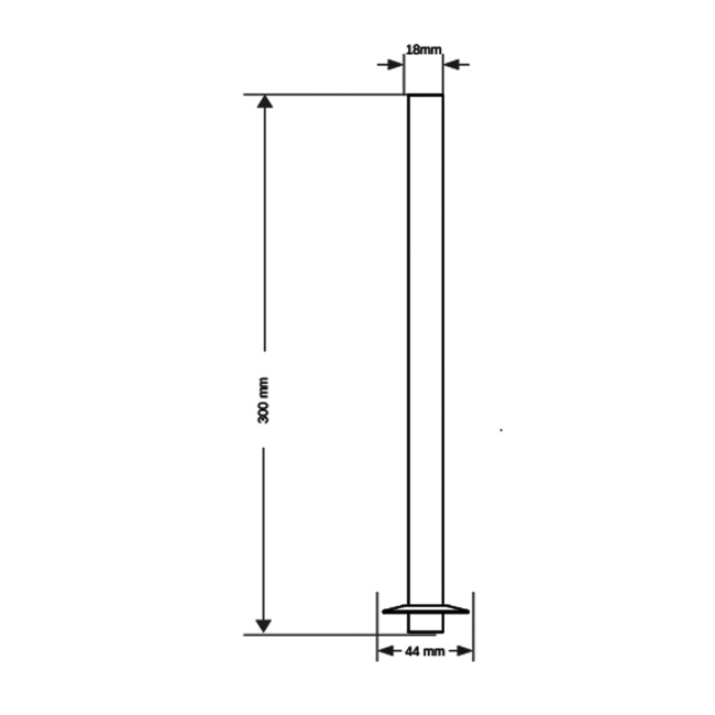 West 300mm Radiator Valve Pipe Sleeve Kit Pair - Anthracite  | Dimension Image