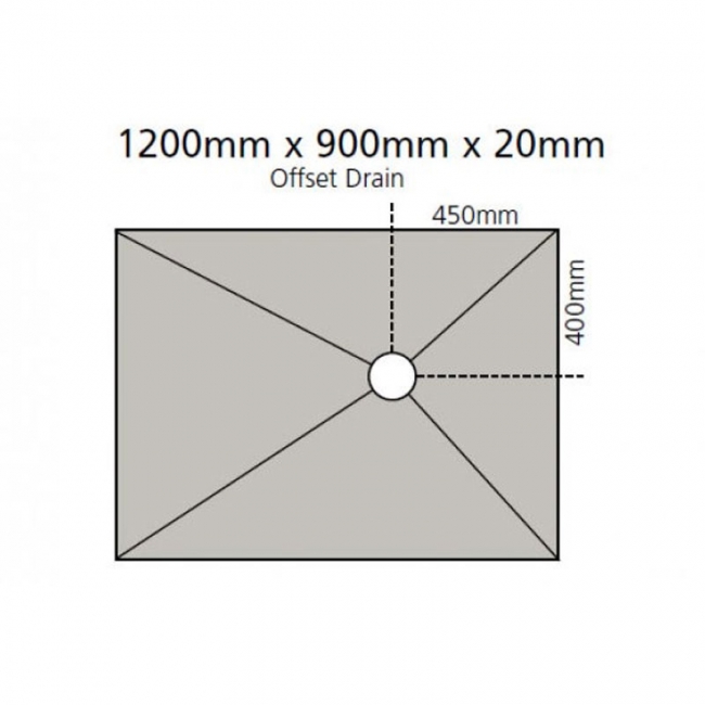 PCS Offset Drain Wet Room Former Kit 1200mm x 900mm 7sqm Tanking Liquid