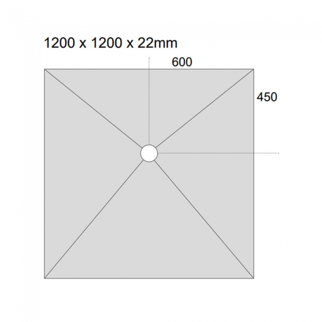 PCS Offset Drain Wet Room Former Kit 1200mm x 1200mm 7sqm Tanking Liquid