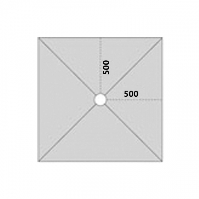 Wetroom Innovations PCS Underlay Plus Centre Drain Wetroom Floor Former 1000mm x 1000mm