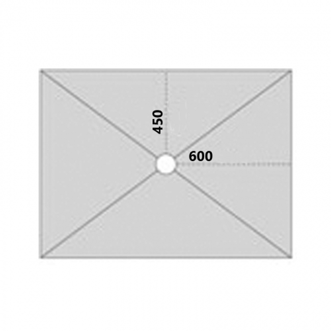 Wetroom Innovations PCS Underlay Plus Centre Drain Wetroom Floor Former 1200mm x 900mm
