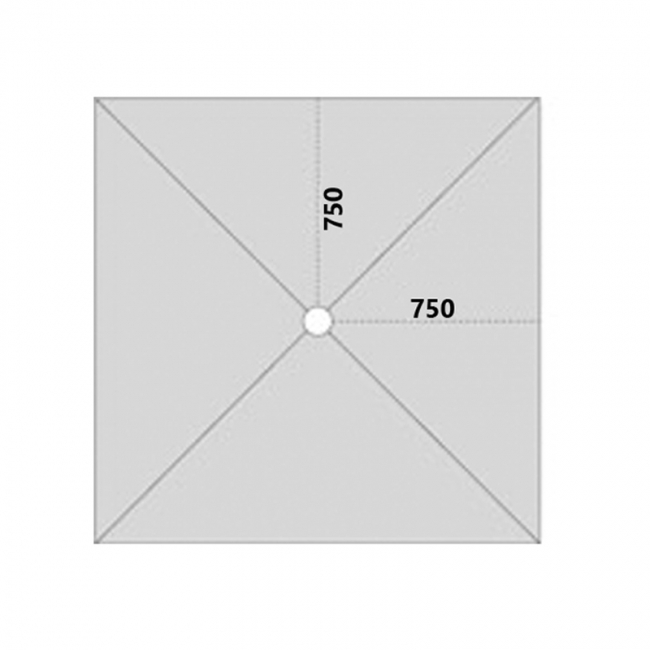 Wetroom Innovations PCS Underlay Plus Centre Drain Wetroom Floor Former 1500mm x 1500mm