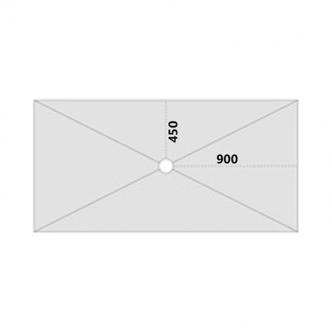 Wetroom Innovations PCS Underlay Plus Centre Drain Wetroom Floor Former 1800mm x 900mm