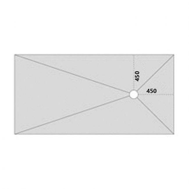 Wetroom Innovations PCS Underlay Plus Offset Drain Wetroom Floor Former 1800mm x 900mm