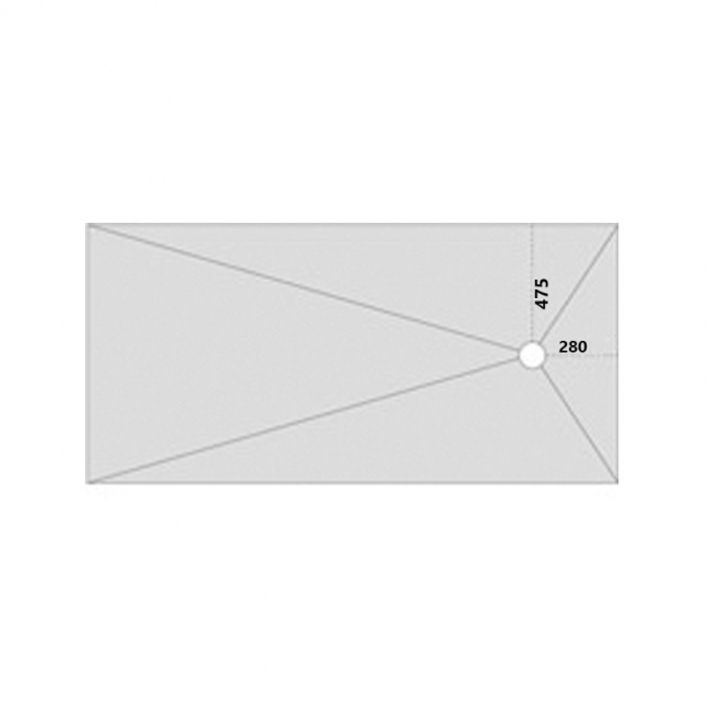 Wetroom Innovations PCS Underlay Plus Offset Drain Wetroom Floor Former 1950mm x 950mm