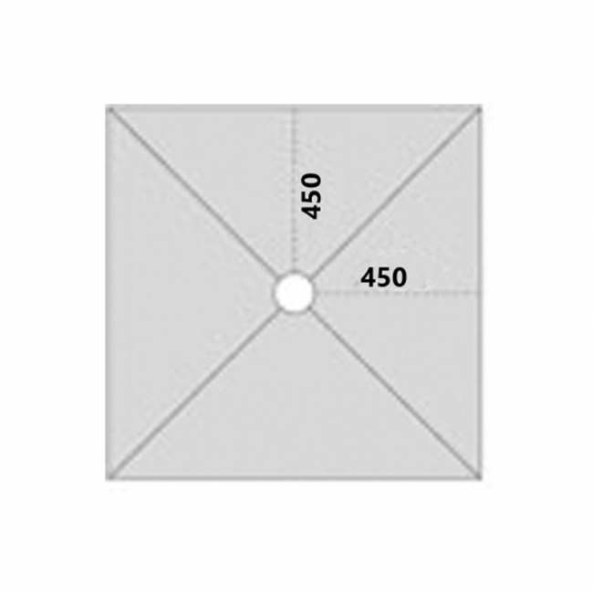 Wetroom Innovations PCS Underlay Plus Centre Drain Wetroom Floor Former 900mm x 900mm