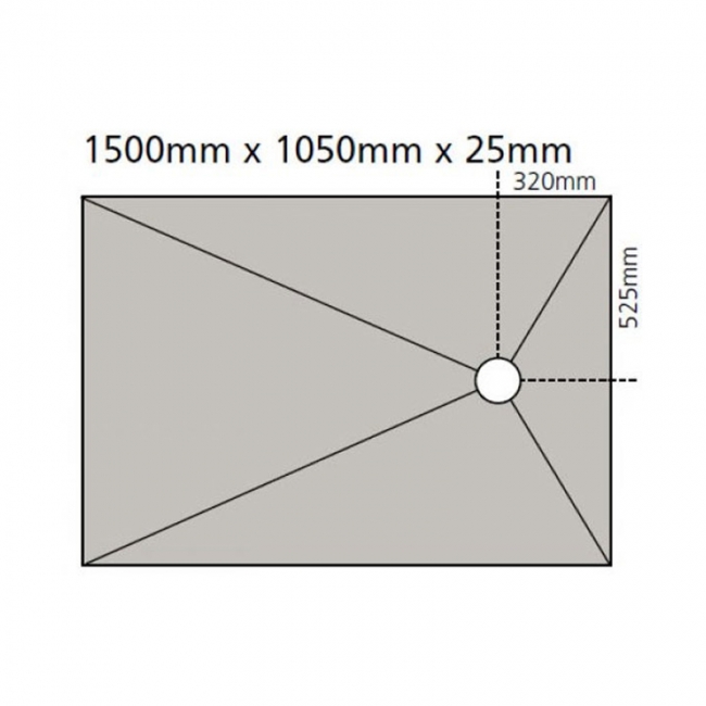 PCS Offset Wet Room Former Kit 1500mm x 1050mm 7sqm Tanking Liquid
