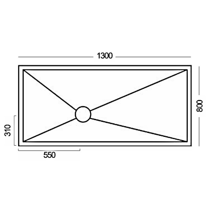 Innovations Vinyl Wetroom Floor Former 1300mm x 800mm
