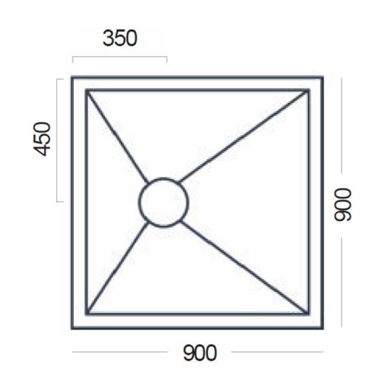 Innovations Vinyl Wetroom Floor Former 900mm x 900mm