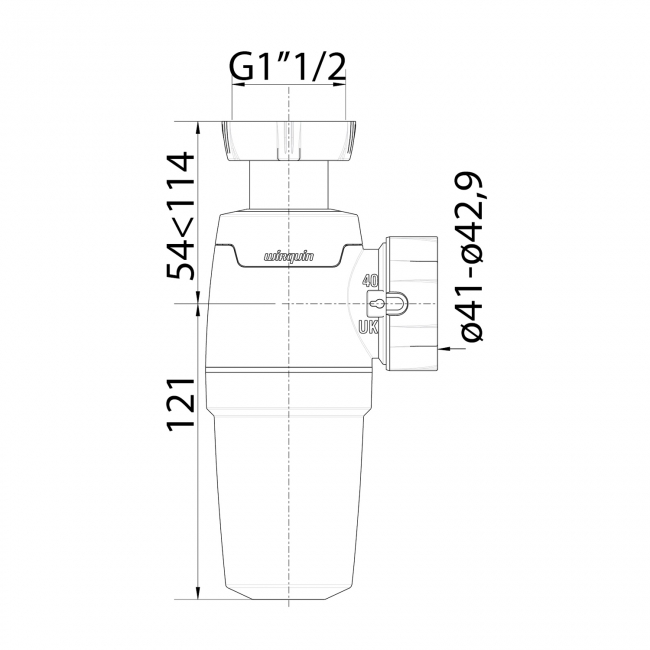 Wirquin Neo Zero Leak Kitchen Sink Bottle Trap