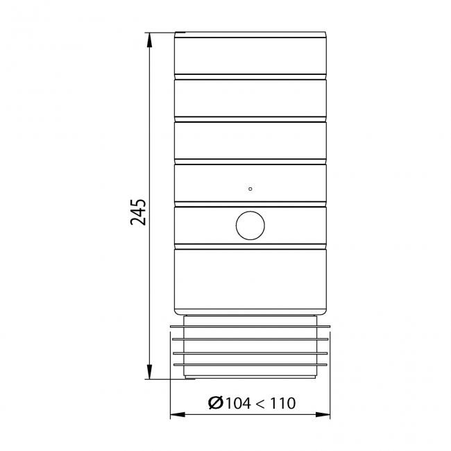 Wirquin Straight WC Toilet Pan Connector Extension 90-245mm