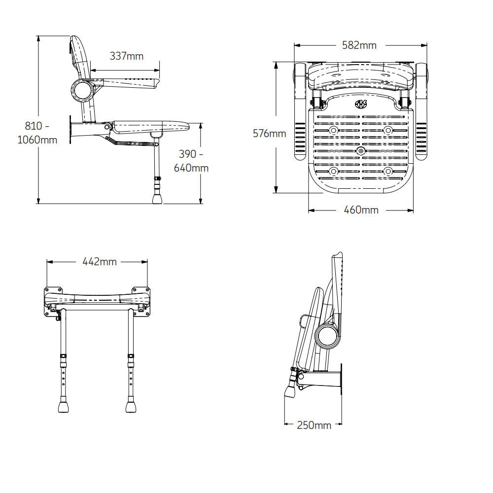 Ada Shower Seat Dimensions