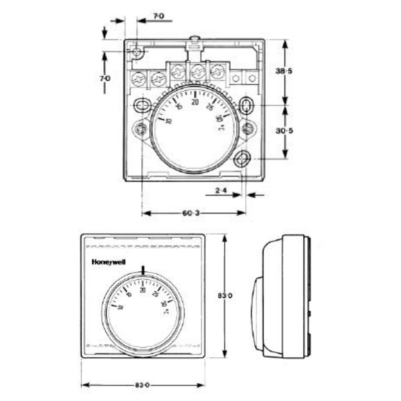 Honeywell | T6360B1036 | Room Thermostat | White