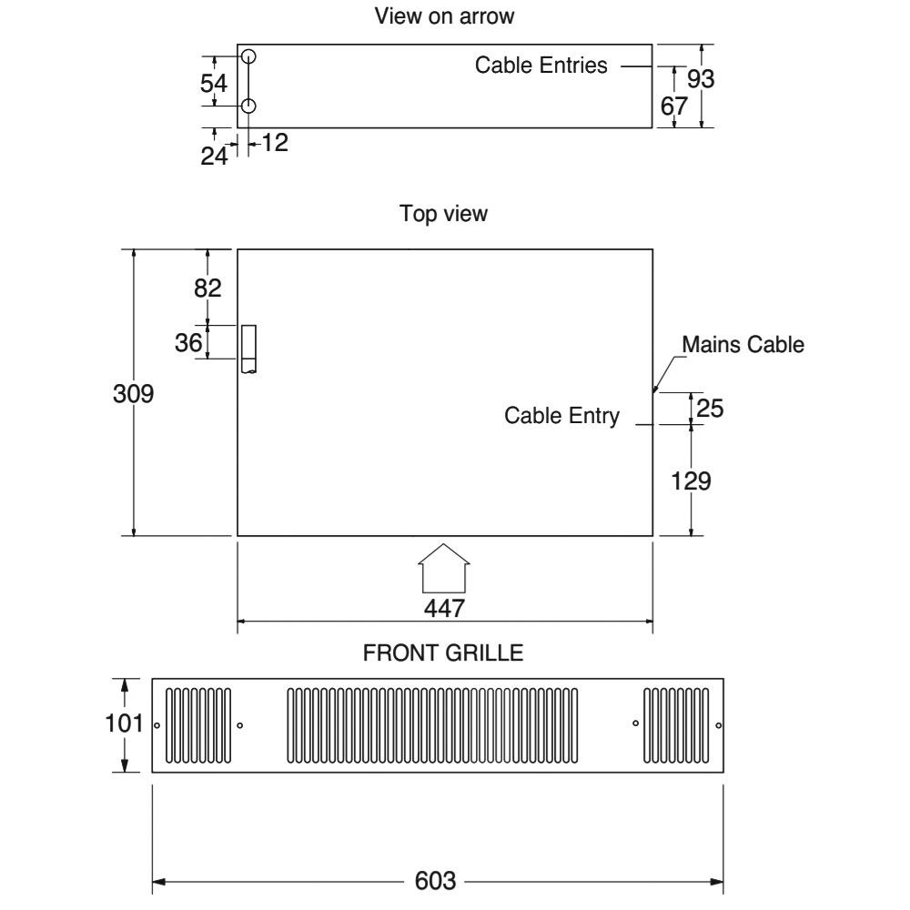 grille myson kickspace 800 hydronic plinth heater